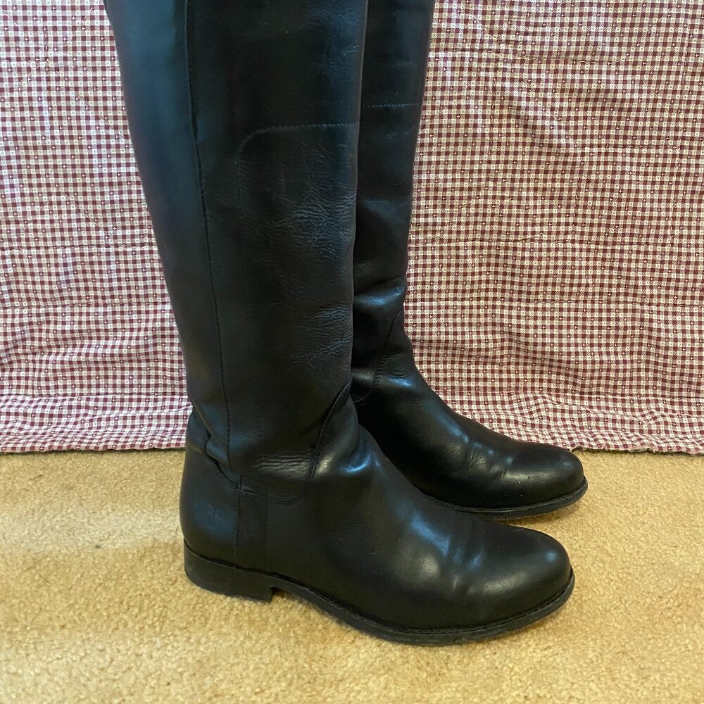Frye Melissa Tall Riding Boots | Black Leather | Women’s 8